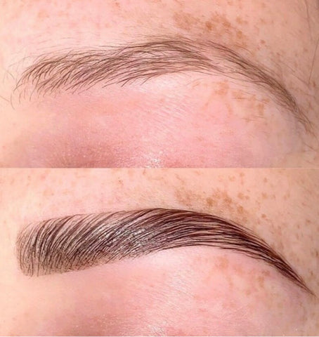 Brow lamination with tint